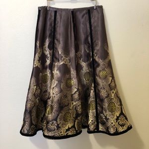 Apostrophe Skirt with Black Velvet Trim